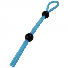 Лассо для пениса двойное, силикон, длина 20 см, синее, Eroticon 30510, длина 20 см.