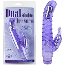Фиолетовый вибростимулятор «Dual Stimulator Curve Seduction», Howells 83060 purple, длина 17 см.