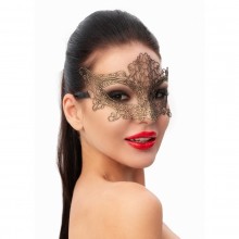 Карнавальная маска с ажурным плетением, золотистая, Джага-Джага 963-53