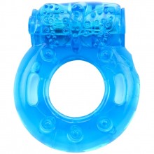 Эрекционное кольцо с вибрацией «Reusable Cock Ring», цвет голубой, Chisa CN-400330602, бренд Chisa Novelties, длина 4 см.
