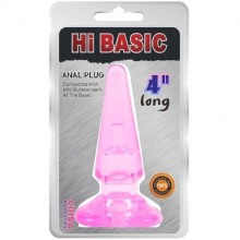 Пробка анальная с ограничителем «Sassy anal plug 4», цвет розовый, длина 10.4 см, диаметр 3.2 см, Chisa Novelties CN-331424110, длина 10.4 см.