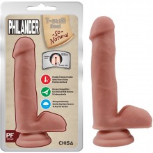 Фаллоимитатор реалистичный на присоске с мошонкой «Philander Flesh», цвет телесный , Chisa Novelties CN-711707827, длина 18 см.
