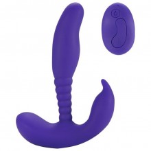 Силиконовый стимулятор простаты «Remote Control Anal Pleasure Vibrating Prostate Stimulator» , цвет фиолетовый, Howells 182018 purple, длина 13.5 см., со скидкой