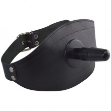 Оригинальный бандаж-страпон черного цвета с креплением Харнесс на бедро, кожа, Sitabella 3160-1