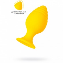 Анальная втулка «Riffle», материал силикон, цвет желтый, ToyFa 357036, коллекция ToDo by Toyfa, длина 6 см.
