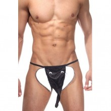 Игровые трусы-стринги для мужчин черного цвета с низкой посадкой «Слон», размер S/M, La Blinque LBLNQ-029-SM
