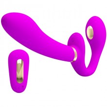 Женский безремневой страпон с функцией электростимуляции «Pretty Love Thunderbird», цвет лиловый, материал силикон, Baile BW-022068W, длина 22.5 см.