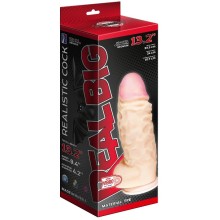 Вибратор супергигант на присоске, цвет телесный, Биоклон 958433, бренд LoveToy А-Полимер, из материала неоскин, длина 33.5 см.