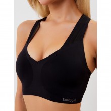 Набор из красного и черного бюстгальтеров-топов, размер L, Skinny Girl SG5425 PKB, из материала нейлон