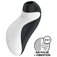 Вакуумный стимулятор «Orca» с вибрацией, цвет черный, Satisfyer 4045184, длина 11.5 см.