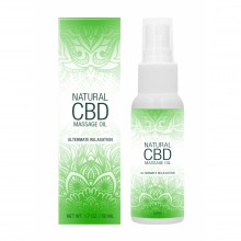 Массажное масло «Natural CBD» с каннабидолом, 50 мл, Shots Media PHA187, 50 мл.