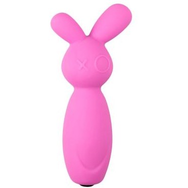 Розовый мини-вибратор в виде зайчика «Mini Bunny», длина 8 см.