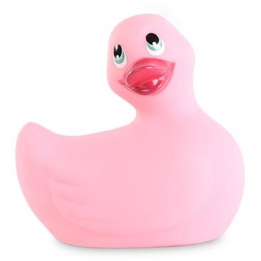 Розовый оригинальный вибратор «I Rub My Duckie 2.0» в виде утенка, длина 7.5 см.