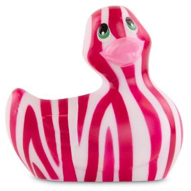 Вибратор в форме утенка «I Rub My Duckie 2.0 Wild», розово-красный, Big Teaze Toys E29018, длина 7.5 см.