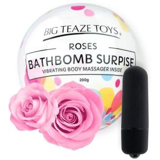 Бомбочка для ванны с ароматом розы и вибропуля «Bath Bomb Surprise», Big Teaze Toys E29021