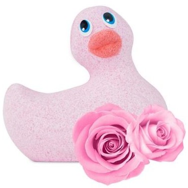 Бомбочка для ванны в виде утенка «I Rub My Duckie» с ароматом розы, Big Teaze Toys E2902, цвет розовый