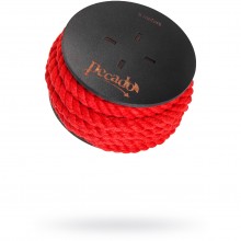 Хлопковая веревка для шибари «Pecado BDSM» на катушке, красная, 06313, цвет красный, 5 м.