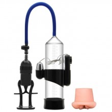 Вакуумная помпа с вибрацией на пульте «Penis Pump», цвет прозрачный, Erozon PMZ002, из материала пластик АБС, длина 24.5 см.