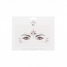 Комплект наклеек из страз на лицо «Dazzling Eye Contact», Shots Media BLS010OPAL, коллекция Le Desir