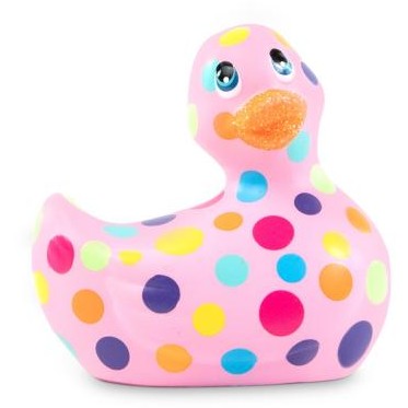Вибратор-уточка «Big Teaze Toys I Rub My Duckie 2.0», разноцветный, Big Teaze Toys E29012, длина 7.5 см.