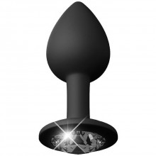 Необычные трусики с анальной пробкой «Hookup Panties Crotchless Secret Gem», цвет черный, PipeDream 4826-23 PD, из материала силикон, длина 7.1 см.