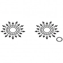 Пэстисы «Breast jewelry Crystal Stiker», цвет черный, MyStim 46660, бренд Mystim GmbH
