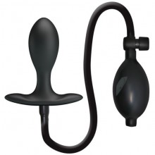 Втулка анальная надувная «Inflatable butt plug» цвет черный, Baile BI-040096Q, из материала силикон, длина 9.1 см.