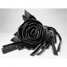 Плеть с кожаными хвостами «Черная Роза», длина 40 см, БДСМ арсенал 54075ars, длина 40 см.