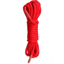 Нейлоновая красная веревка для связывания «Red Bondage Rope», длина 5 м, EasyToys ET247RED, бренд EDC Collections, 5 м.