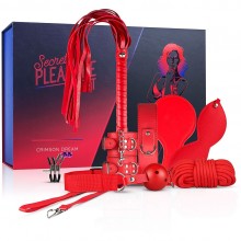 Красный БДСМ-набор «Crimson Dream», Secret pleasure Chest LBX401, из материала полиуретан