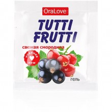 Ароматизированный гель-лубрикант на водной основе «Tutti-Frutti OraLove Свежая смородина», 4 гр, Биоритм lb-30019t, со скидкой
