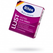 Презервативы «Ritex LUST №3», рифленые с пупырышками, 19 см, Ritex 2002