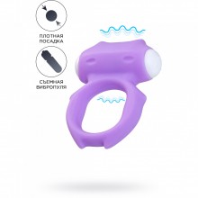 Виброкольцо на пенис «Zort», фиолетовое, силикон, ToyFa 768031, длина 5.7 см.