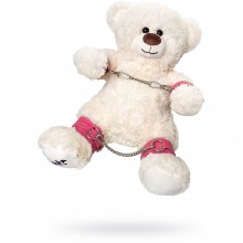Бандажный набор «Белый медведь», натуральная кожа, розовый, Pecado BDSM 13005-00, цвет черный, длина 42 см.
