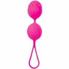 Вагинальные шарики с петлей, материал силикон, цвет розовый, OEM No Name 351035, длина 15 см.