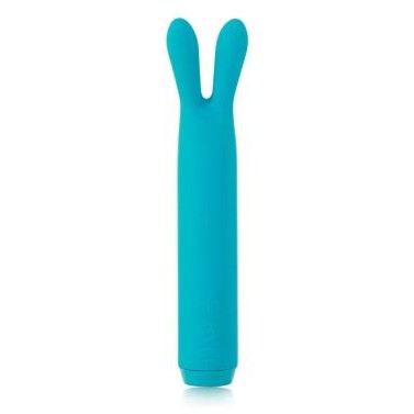 Мини-вибратор «Je Joue Rabbit Bullet teal» голубой, длина 13 см.