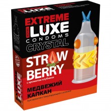 Презервативы с усиками «Extreme Медвежий Капкан» с ароматом клубники, латекс, Luxe 5217lux, 2 м.