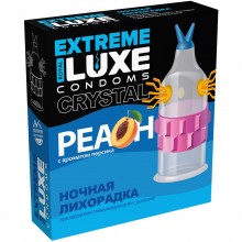 Презервативы с усиками «Extreme Ночная Лихорадка» с ароматом персика, латекс, Luxe 4692lux, 2 м., со скидкой