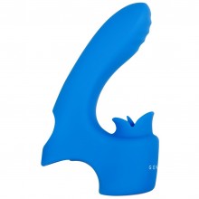 Вибронасадка на палец с имитацией движений языком «Flick It», цвет синий, Evolved GX-RS-9109-2, длина 13.6 см.