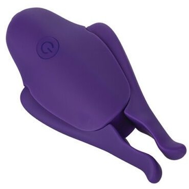 Фиолетовые виброзажимы для сосков «Nipple Play Rechargeable Nipplettes», California Exotic Novelties SE-2589-55-2, цвет фиолетовый, длина 7 см.