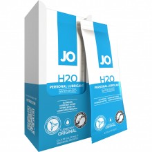 Набор саше классических лубрикантов на водной основе «JO H2O», 10 мл, 12 штук, System Jo JO40688, длина 65 см., со скидкой