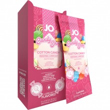 Набор саше вкусовых лубрикантов «Candy Shop Cotton Candy» со вкусом сахарной ваты, 10 мл, 12 штук, System Jo, JO40691, цвет прозрачный, длина 65 см.