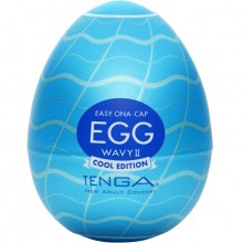 Сверхэластичный стимулятор яйцо «Egg Wavy II Cool Edition», Tenga EGG-013C, длина 7 см.