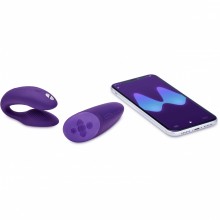 Фиолетовый вибратор для пар «Chorus» с сенсорным пультом, We-Vibe SNHRSG4, из материала силикон, длина 7.8 см.
