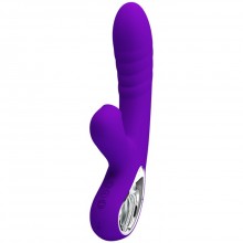 Фиолетовый вибратор «Jersey» с вакуумной стимуляцией, Baile BI-014833, длина 21.8 см.
