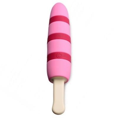 Мощный и стильный вибратор «Cocksicle Ticklin' Pink» в виде аппетитного мороженого на палочке, цвет розовый, XR Brand AG177-Pink, бренд XR Brands, длина 21 см.