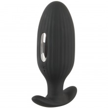 Анальная втулка «XouXou Vibrating E-Stim Butt Plug» с вибрацией и электростимуляцией, длина 9.2 см.