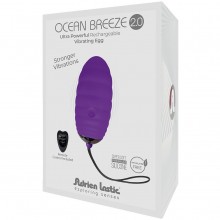 Беспроводное виброяйцо «Ocean Breeze 2.0 + Lrs» с пультом ДУ, цвет фиолетовый, Adrien Lastic 40803, длина 7.5 см., со скидкой