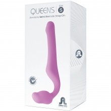 Женский безремневой страпон «Queens S», цвет розовый, Adrien Lastic 20723, из материала силикон, длина 18 см.