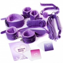 Набор для ролевых игр в стиле БДСМ «BDSM Time»», два комплекта карт и контракт, Eromantica 213110, цвет фиолетовый